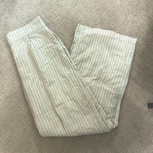abercrombie linen pants, light tan white, size medium